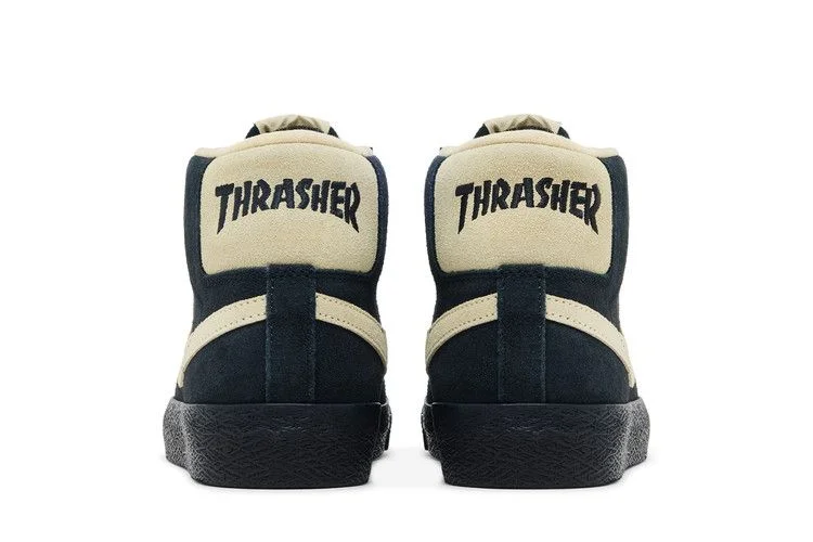 Кроссовки Thrasher x Nike Blazer SB 'Black Team Gold Gum'