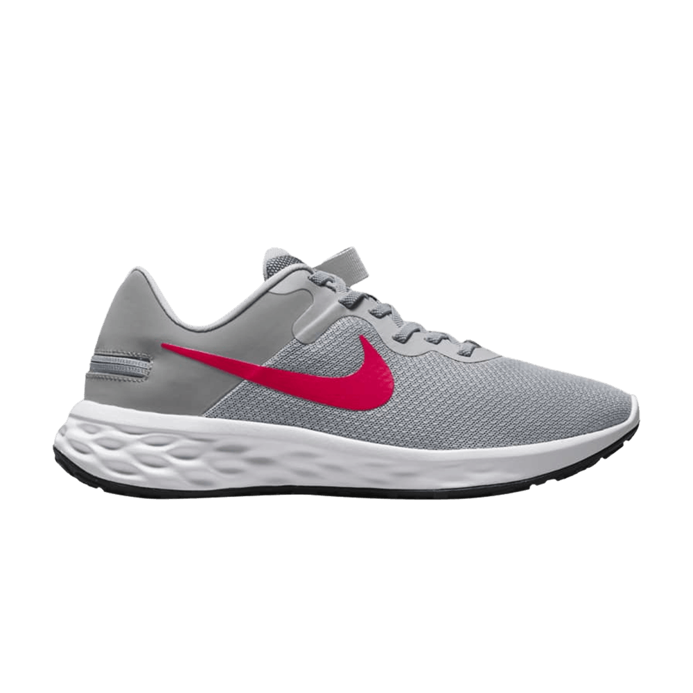 Кроссовки Nike Revolution 6 FlyEase Next Nature 'Light Smoke Grey Siren Red'