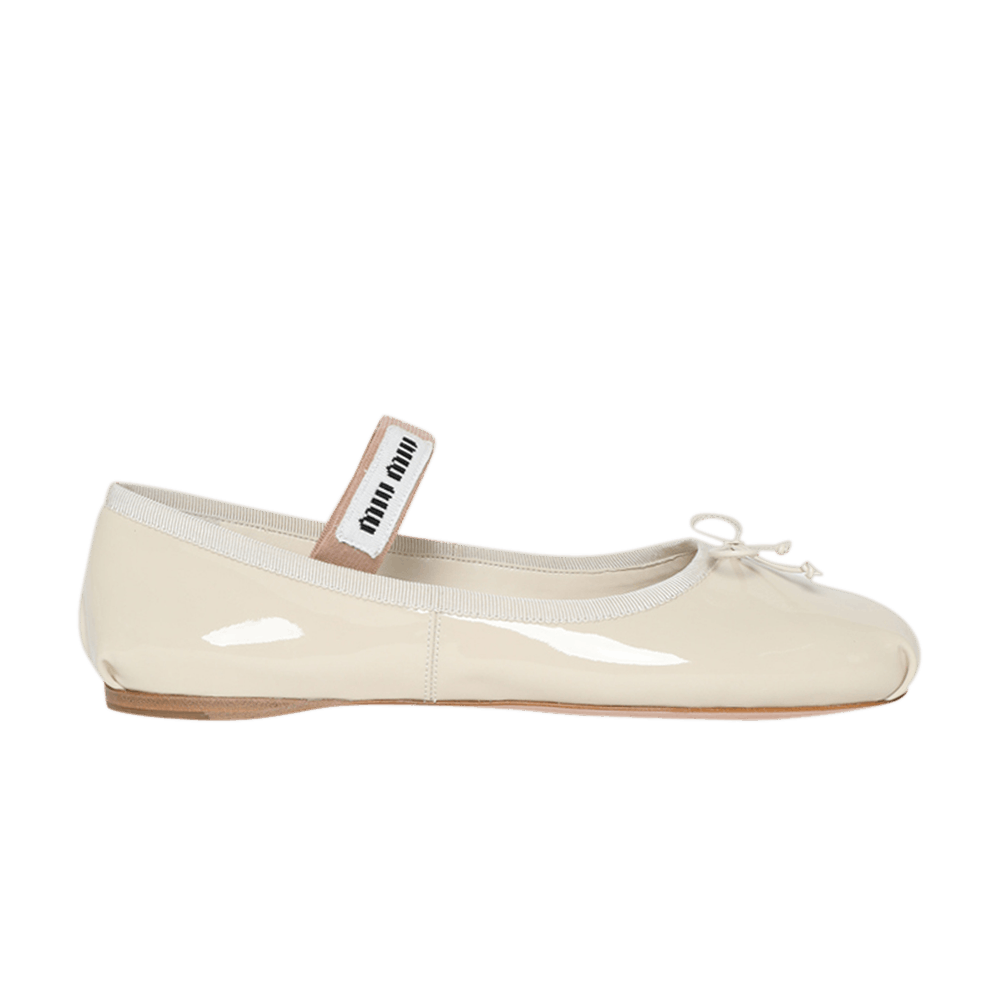 Кроссовки Miu Miu Wmns Patent Leather Ballerinas 'Avorio'