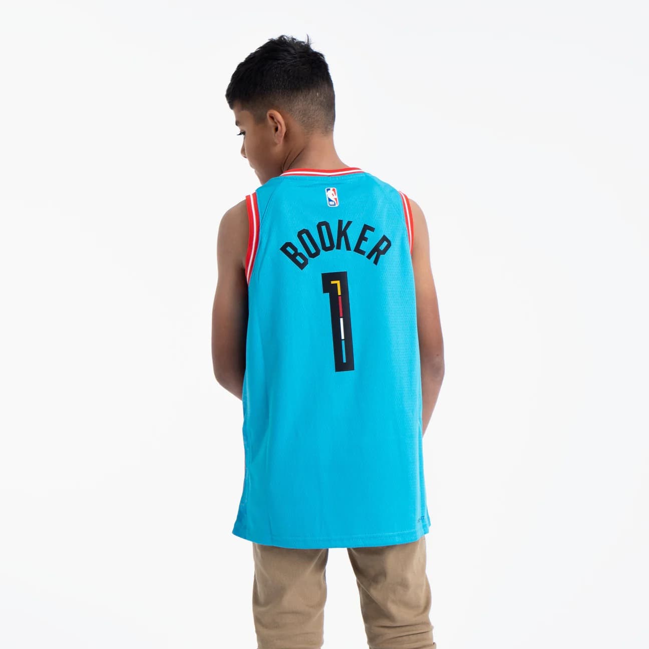 2022-23-Phoenix-Suns-Devin-Booker-1-Youth-Swingman-City-Edition-Teal-Jersey-2