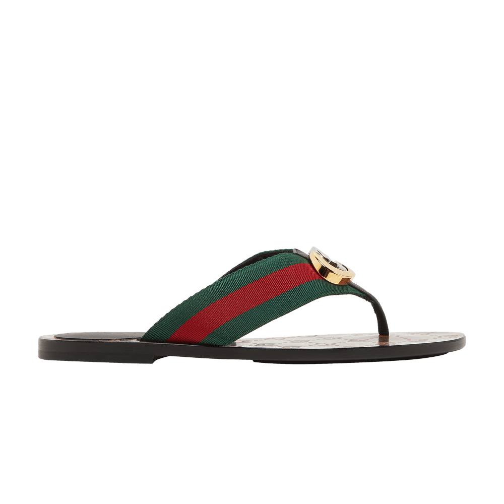 Сандалии Gucci Wmns GG Web Sandal 'Black Green Red'