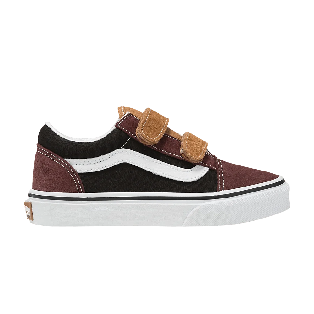 Кроссовки Vans Slip-On V Kids 'Color Block - Black Brown'