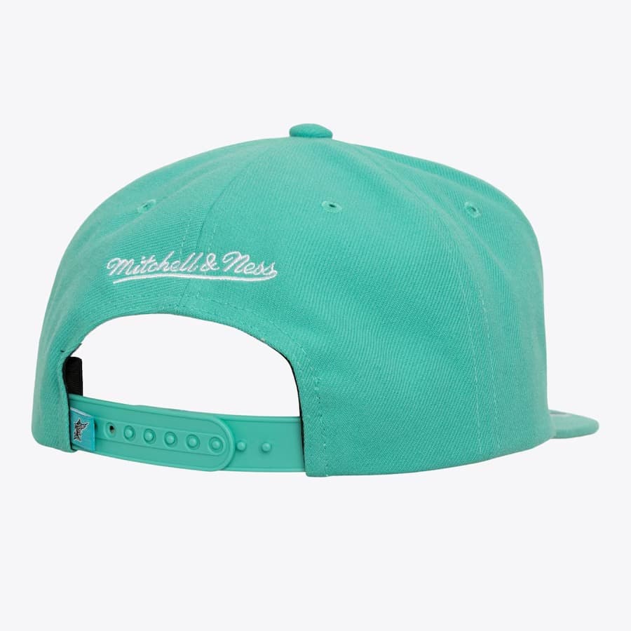 Бейсболка Mitchell & Ness Teal Florida Marlins Cooperstown Collection XL Logo Snapback Hat