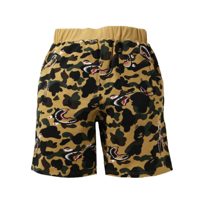Спортивные шорты BAPE Shark 1st Camo Wide Sweat Shorts Yellow