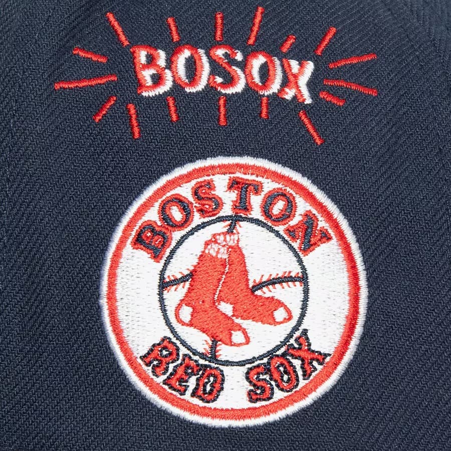 Бейсболка Mitchell & Ness Navy Boston Red Sox All Out Snapback Hat