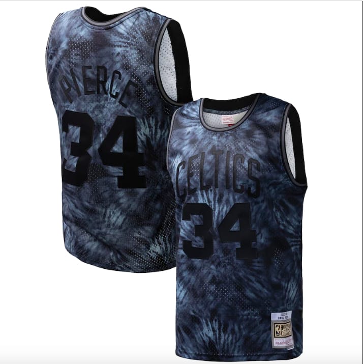 Баскетбольная джерси 2007-08 Boston Celtics #34  Paul Pierce Tie-Dye Black Jersey