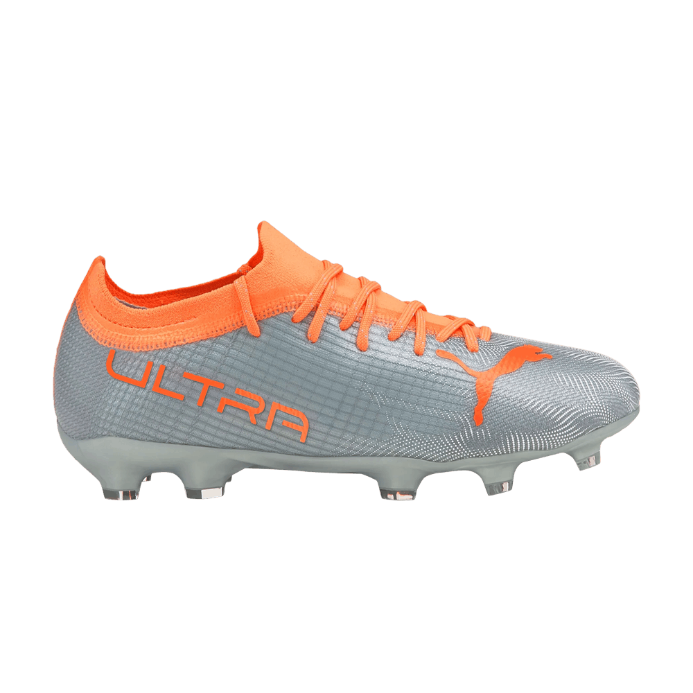 Кроссовки Puma Ultra 2.4 FG AG Jr 'Diamond Silver Neon Citrus'