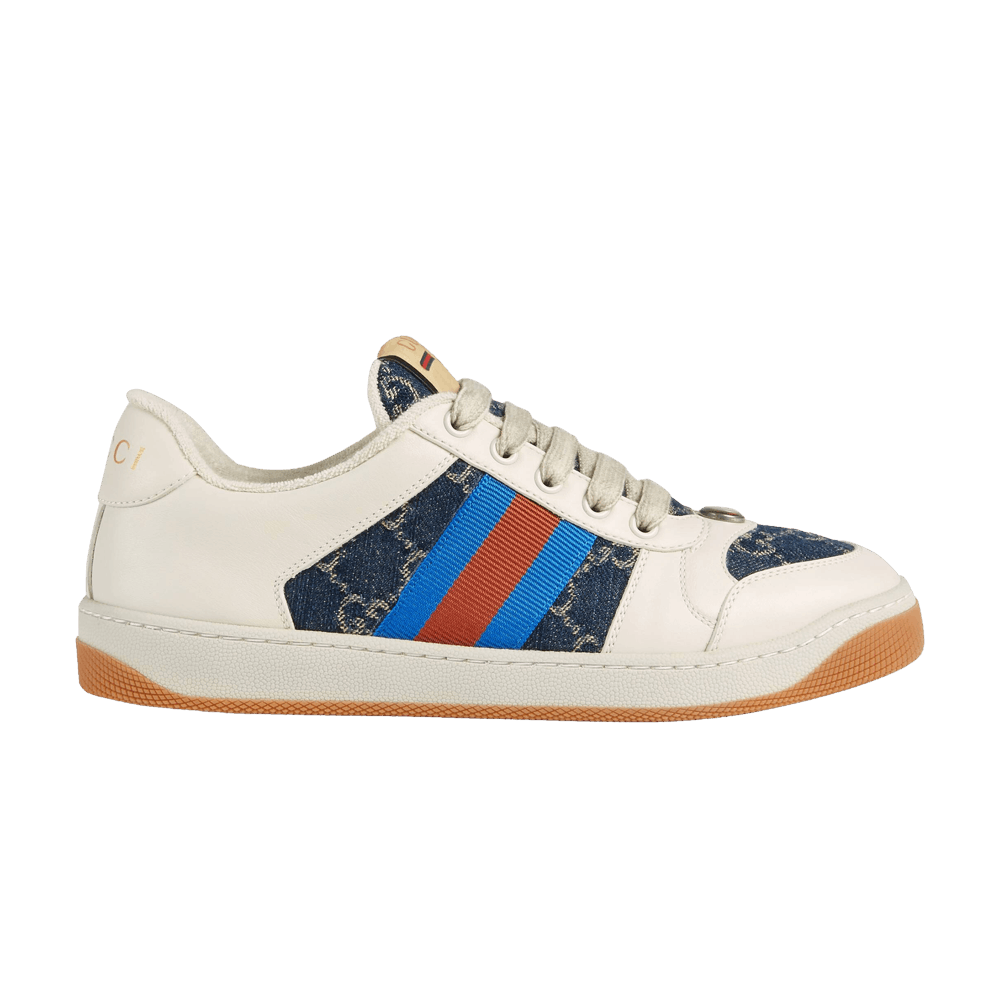 Кроссовки Gucci Wmns Screener 'GG Canvas - Denim Ivory'