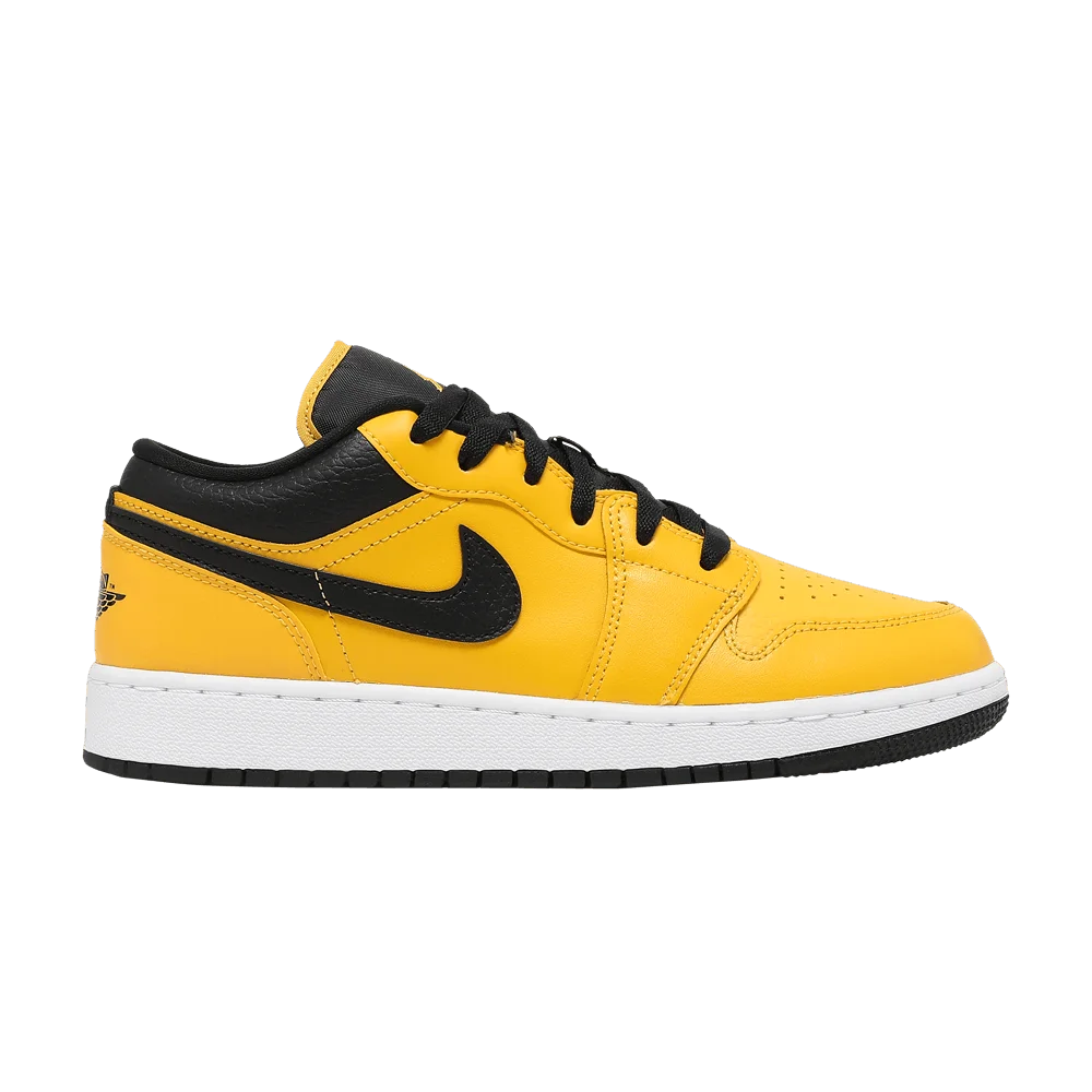 Krossovki-Air-Jordan-1-Low-GS-University-Gold-Black