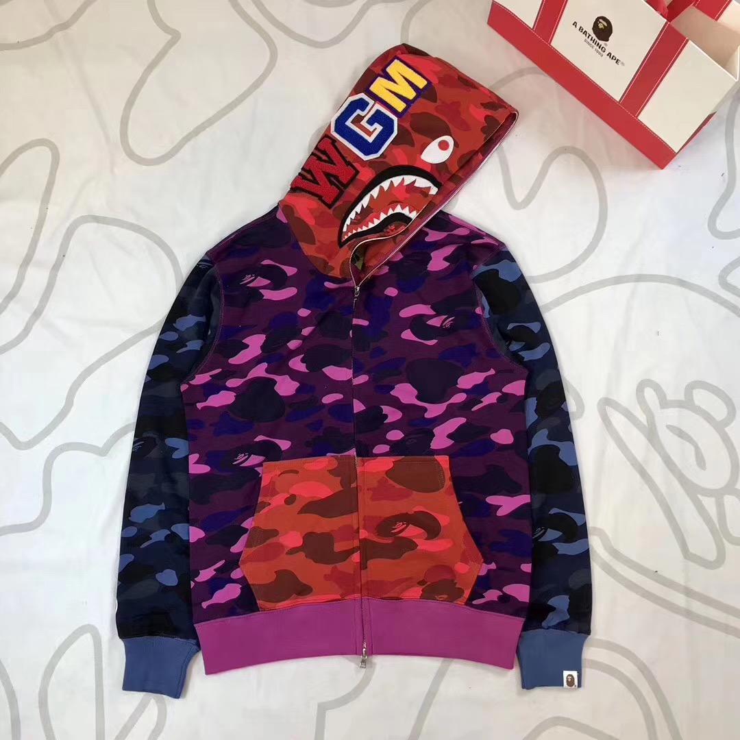 Худи BAPE Color Camo Crazy Shark Full Zip Hoodie Multi