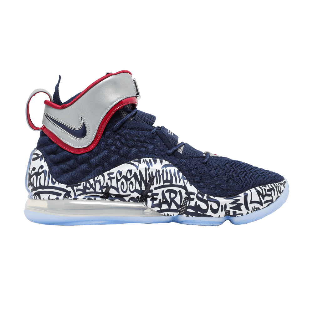 Кроссовки Nike LeBron 17 'LeBron 4 Cold Blue Graffiti'
