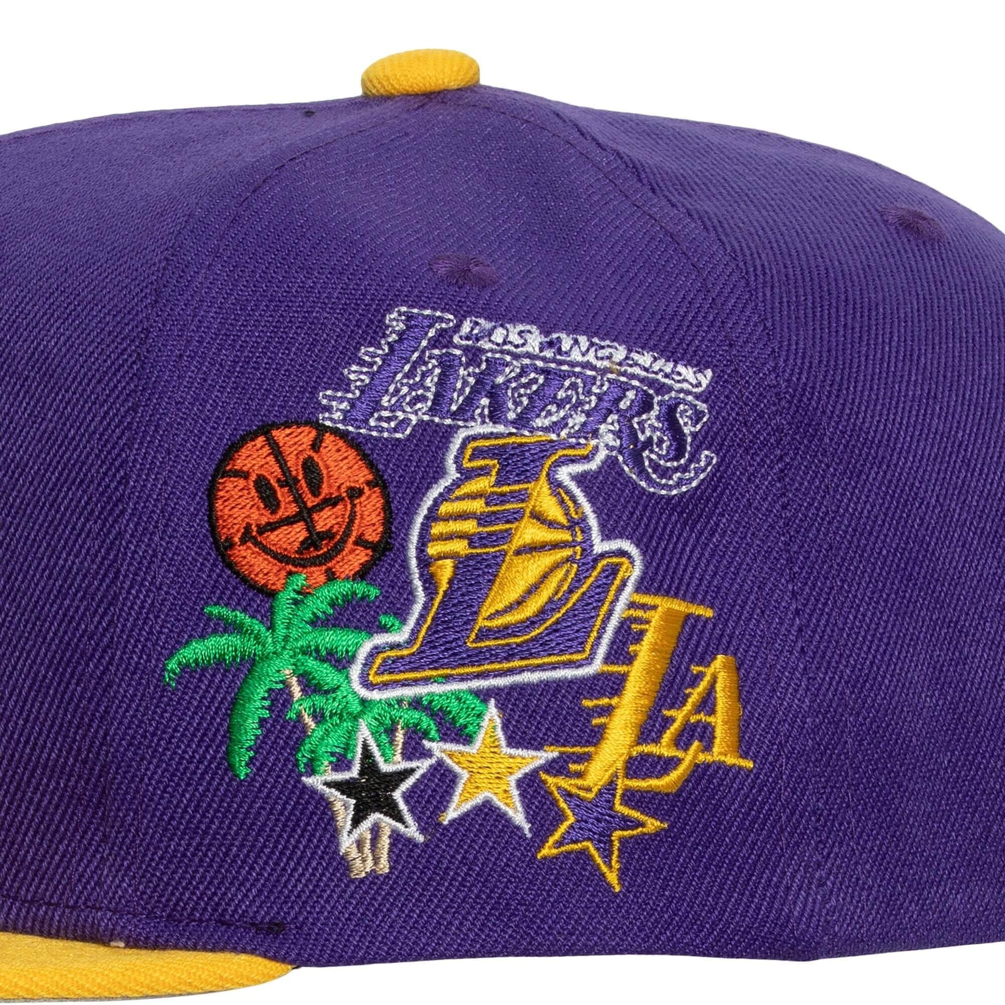 Бейсболка Mitchell & Ness Patch Overload Snapback Los Angeles Lakers Hat