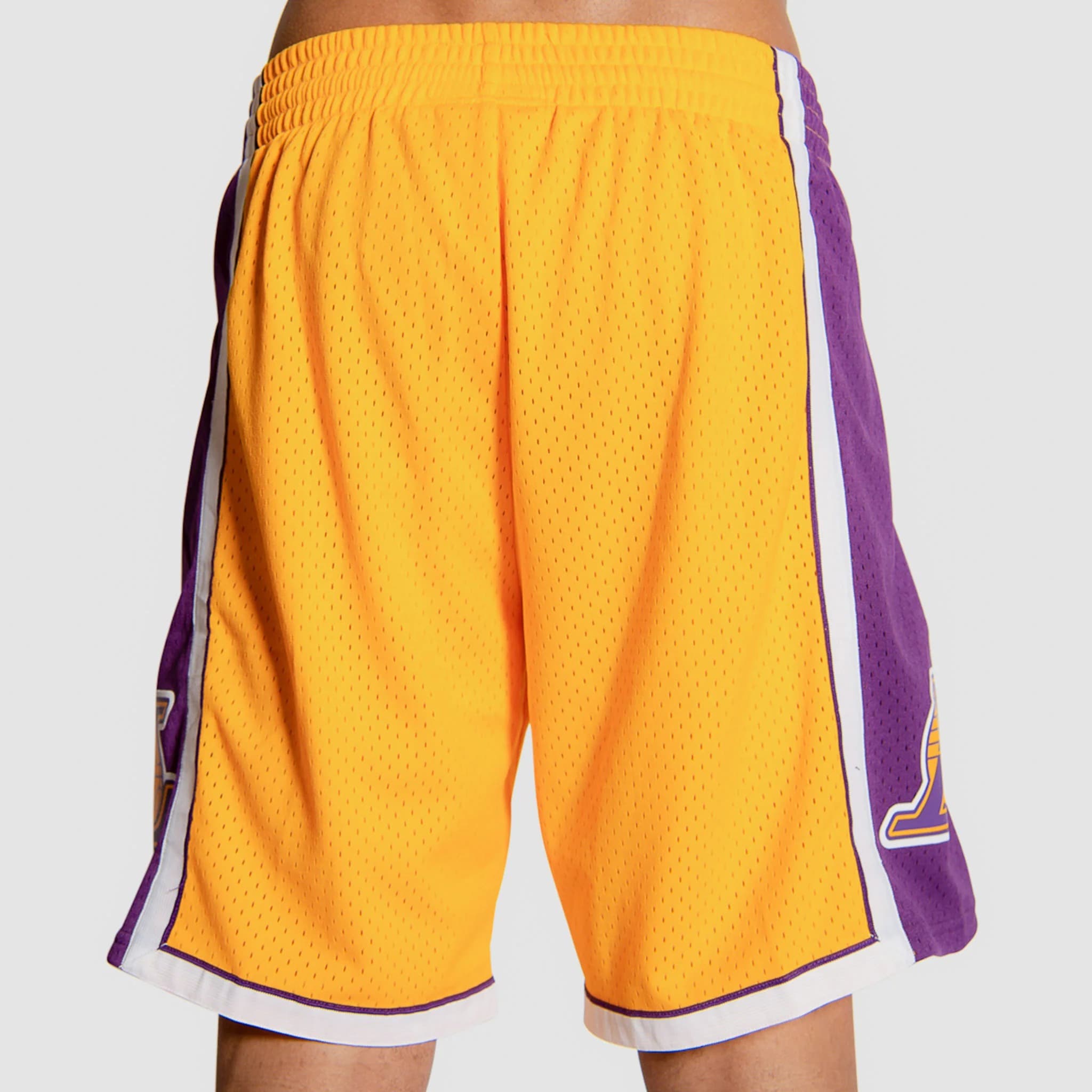 Mitchell-Ness-Los-Angeles-Lakers-2009-10-Hardwood-Classics-Throwback-Swingman-NBA-Shorts-4