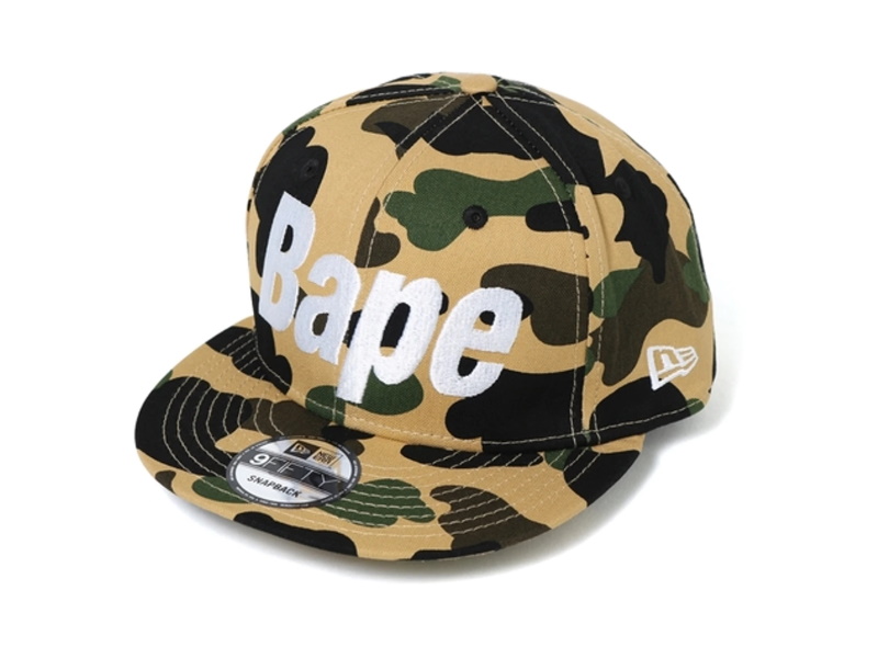 Бейсболка BAPE 1st Camo New Era Snap Back Cap Yellow
