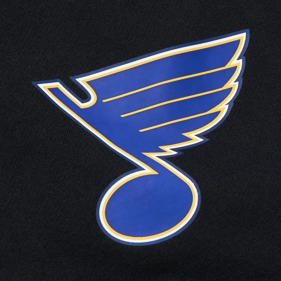 Худи Mitchell & Ness Black St. Louis Blues Game Time Fleece Pullover Hoodie