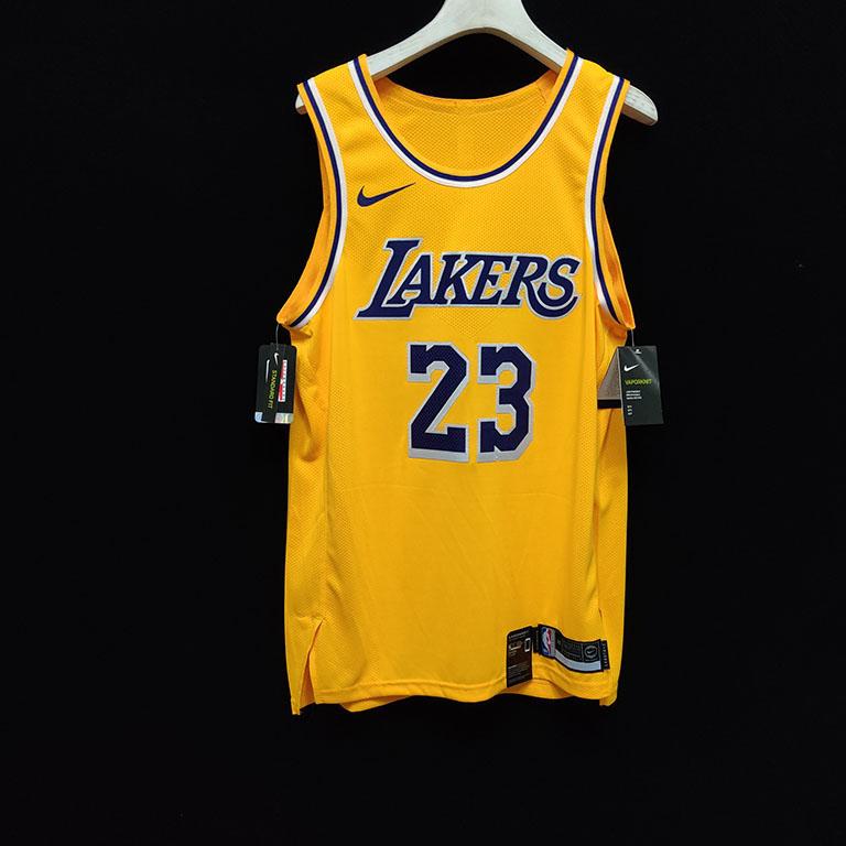 Баскетбольная джерси 2019-20 Nike LeBron James Lakers Gold Authentic Jersey Icon Edition