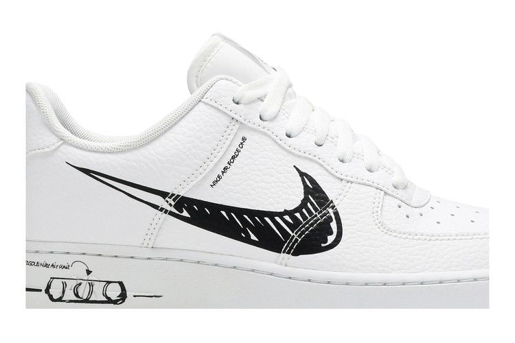 Кроссовки Nike Air Force 1 Low 'Sketch - Black'
