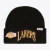 Mitchell-Ness-Black-Los-Angeles-Lakers-SUGA-Glitch-Cuffed-Knit-Hat-100x100