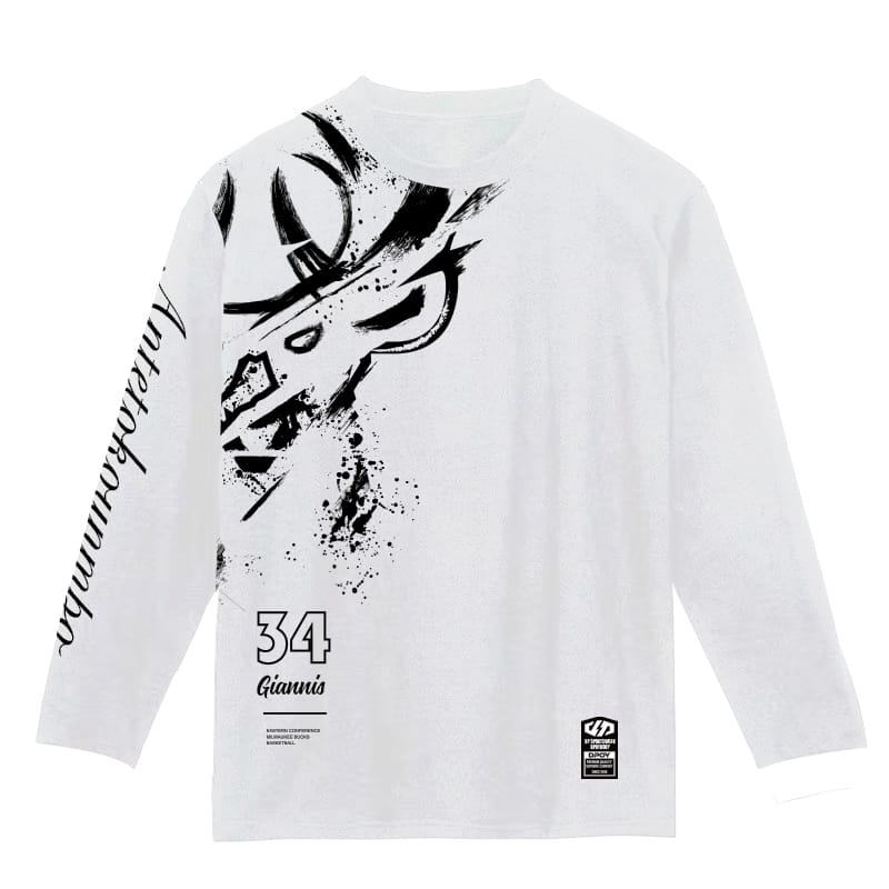 Футболка DPOY BW Bucks Giannis Antetokounmpo Longsleeve