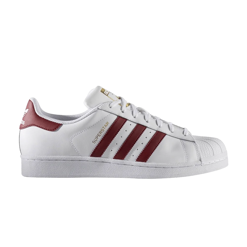 Кроссовки Adidas Superstar Foundation 'White Burgundy'