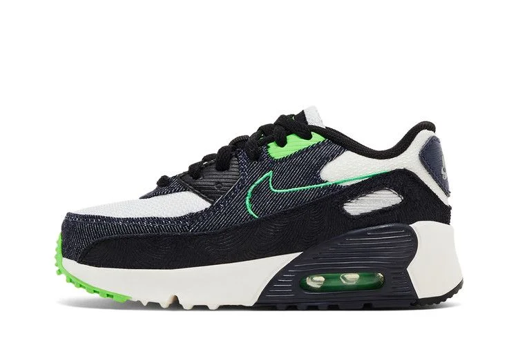 Кроссовки Nike Air Max 90 Leather SE TD 'Black Scream Green'