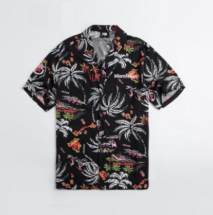 Рубашка 2018 NBA Miami Heat Black Palm Shirt