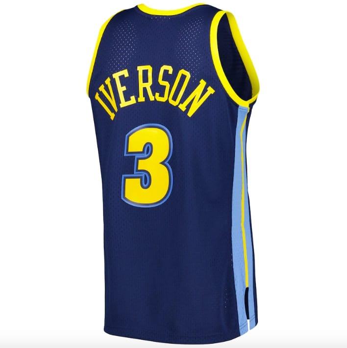 Баскетбольная джерси 2006-07 Denver Nuggets #3 Allen Iverson Mitchell & Ness Swingman Navy Jersey