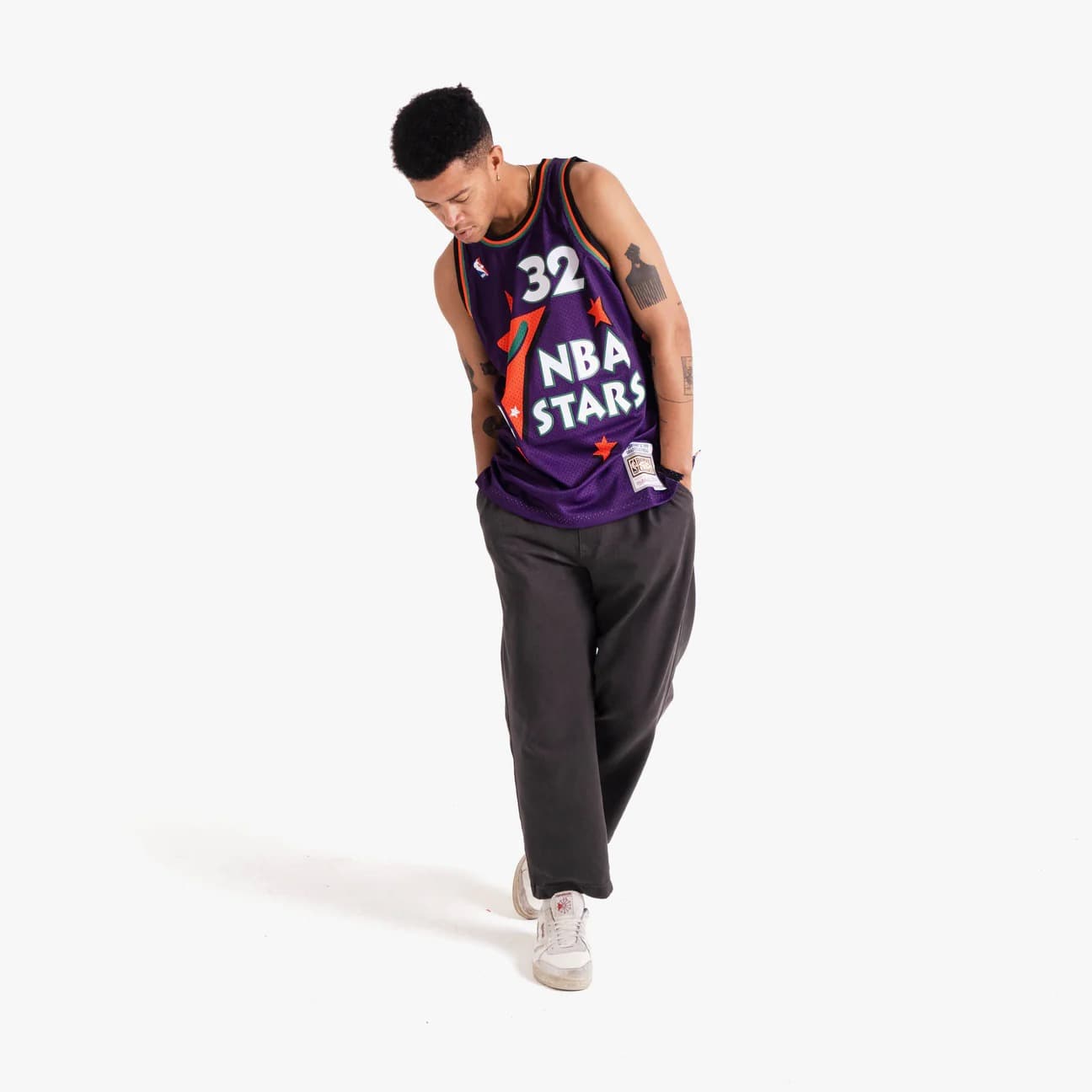 Баскетбольная джерси 1995 All Star Game Shaquille O’Neal #32 Swingman Hardwood Classics Purple Jersey