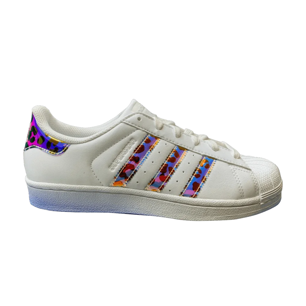 Кроссовки Adidas Superstar J 'Iridescent Cheetah Print'