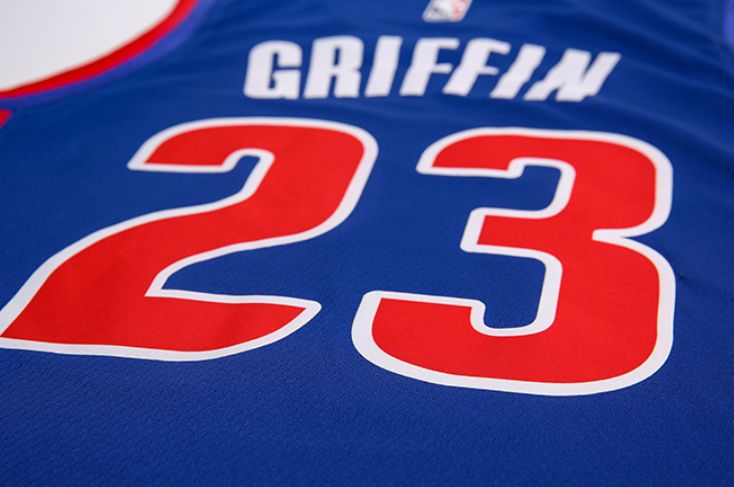 Баскетбольная джерси 2017-18 Blake Griffin Pistons #23 Icon Blue