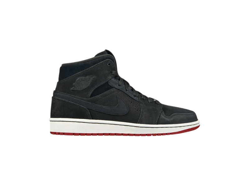 Кроссовки Air Jordan 1 Mid Nouveau 'Black Red'