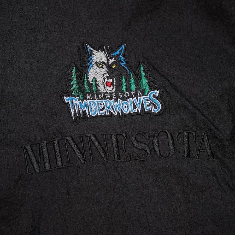 Анорак Mitchell & Ness Black Minnesota Timberwolves Team OG 3.0 Anorak Quarter-Zip Jacket