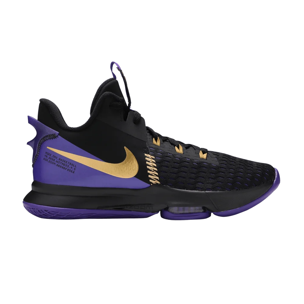 Кроссовки Nike LeBron Witness 5 'Fierce Purple Metallic Gold'