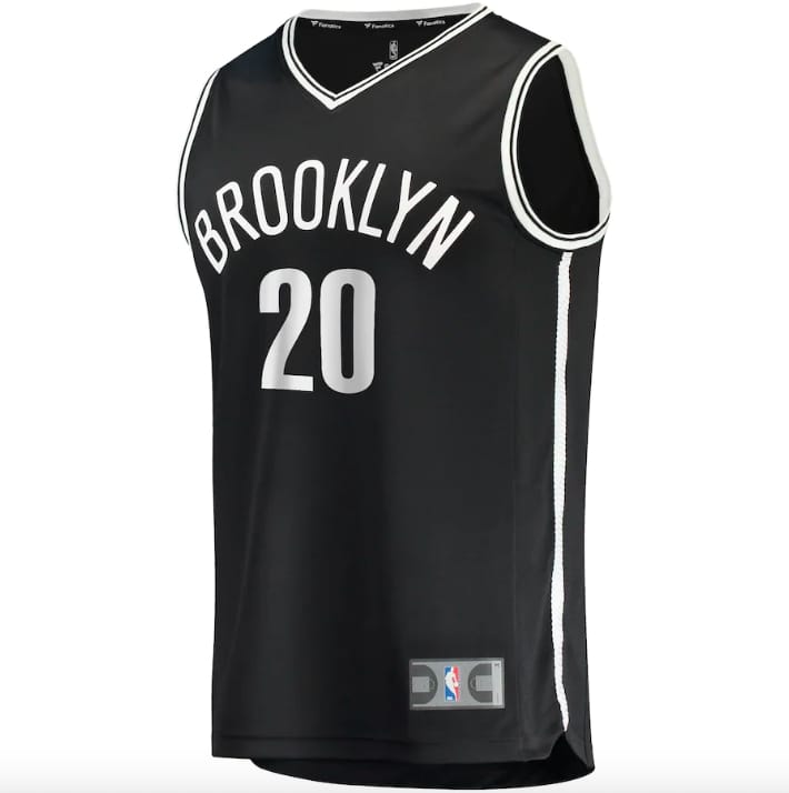 Баскетбольная джерси 2021-22 Brooklyn Nets #20 Day’Ron Sharpe Fast Break Icon Black Jersey