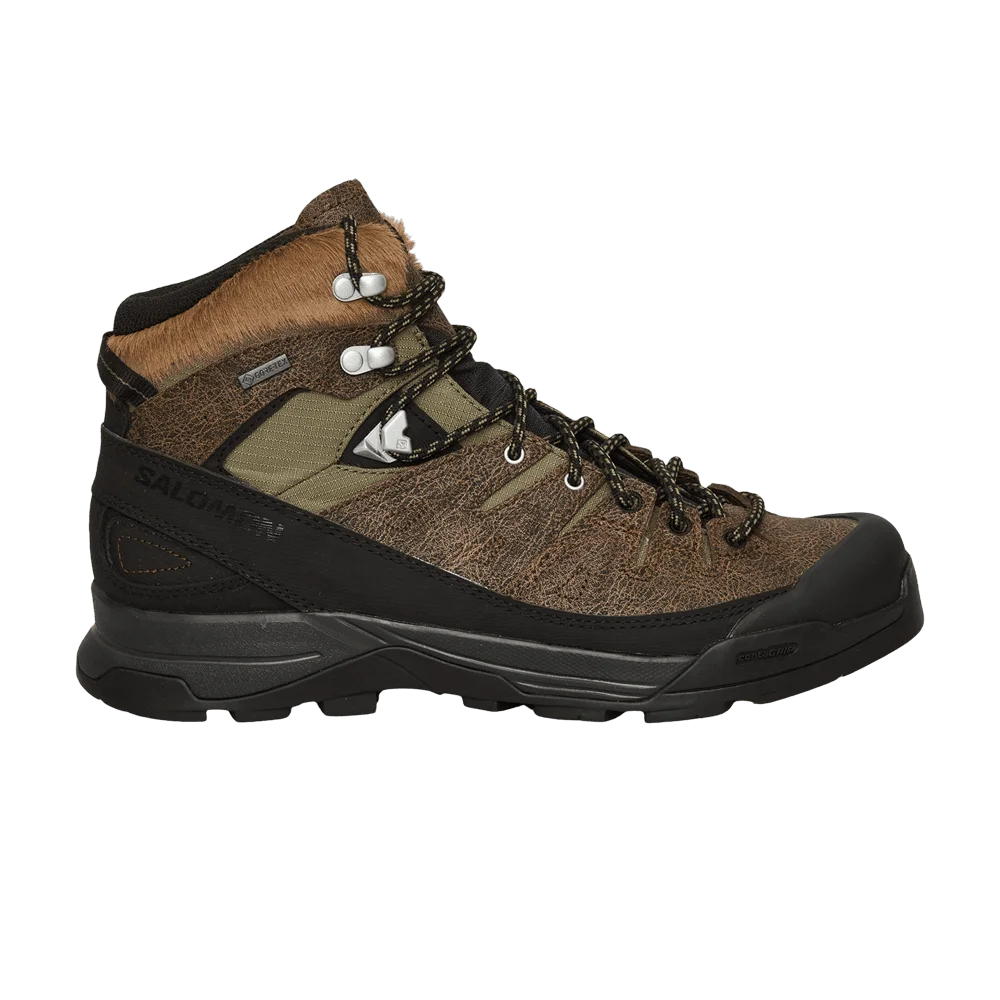 Кроссовки Salomon X-ALP Mid Distressed Leather GORE-TEX 'Dark Earth Black'