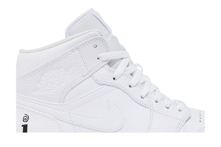 Кроссовки Interscope Records x Air Jordan 1 Mid 'Triple White'