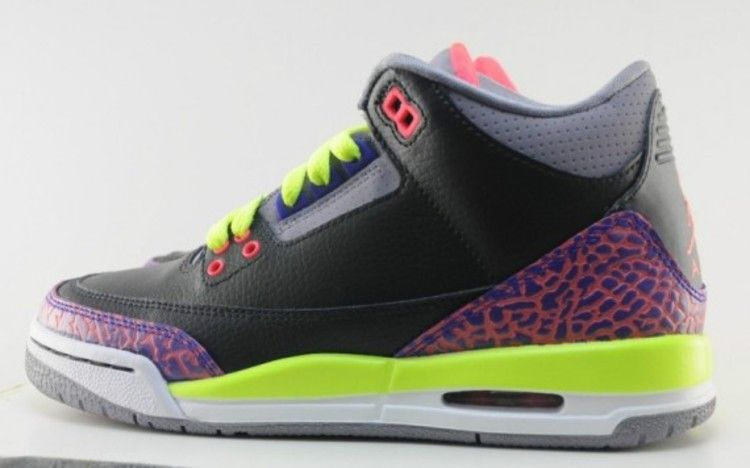 Кроссовки Air Jordan 3 Retro GS 'Black Atomic Red'