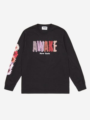 Awake-Bloom-LS-T-shirt-Black-300x400