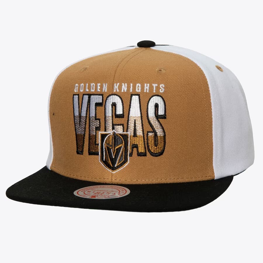 Бейсболка Mitchell & Ness Gold Vegas Golden Knights Billboard 2 Snapback Hat
