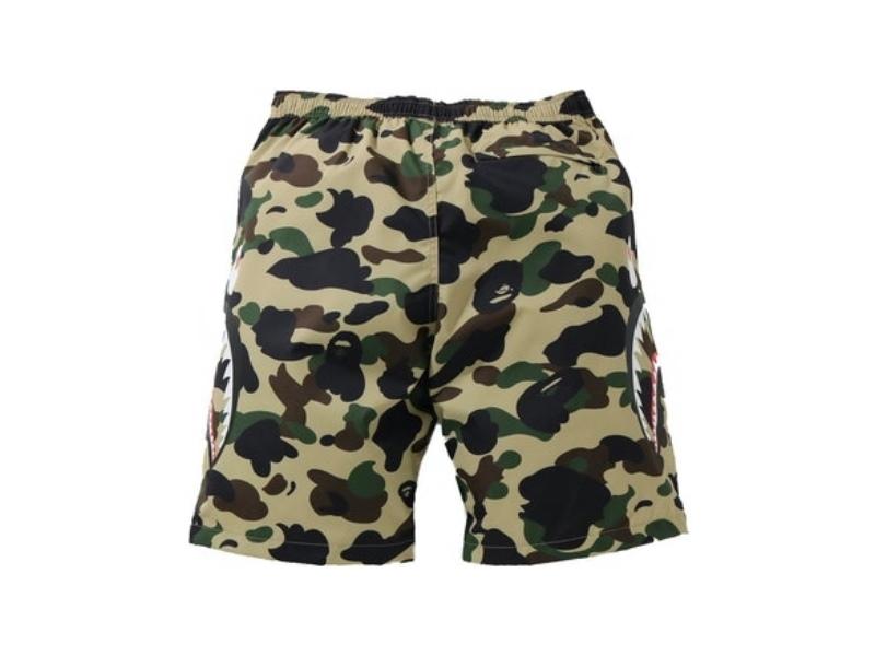 Спортивные шорты BAPE 1st Camo Side Shark Beach Shorts Yellow