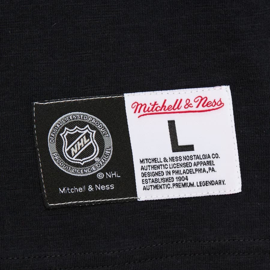 Футболка Mitchell & Ness Black Cream Anaheim Ducks Legendary Slub T-Shirt