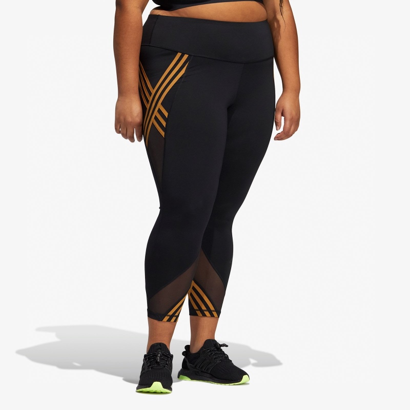 Тайтсы adidas Ivy Park 3-Stripes Tights (Plus Size) Black