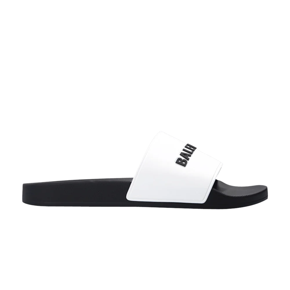 Balenciaga Pool Slides 'White Black'