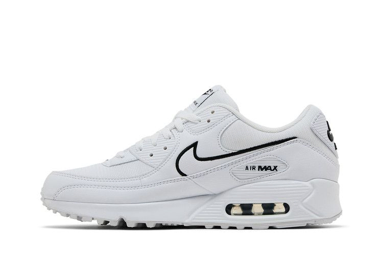 Кроссовки Nike Air Max 90 'White Black Outlined Swoosh'