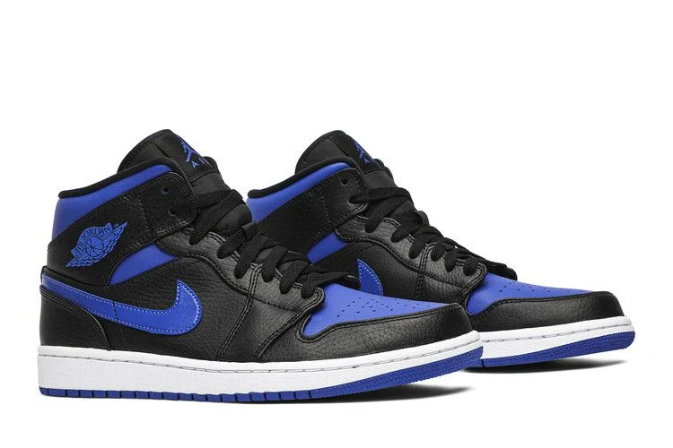 Krossovki-Air-Jordan-1-Mid-Black-Hyper-Royal-7