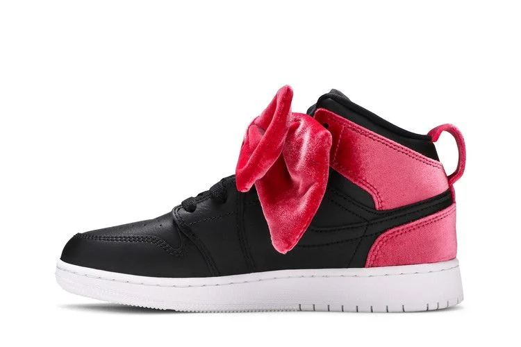 Кроссовки Air Jordan 1 Mid Bow XLD GS 'Noble Red'