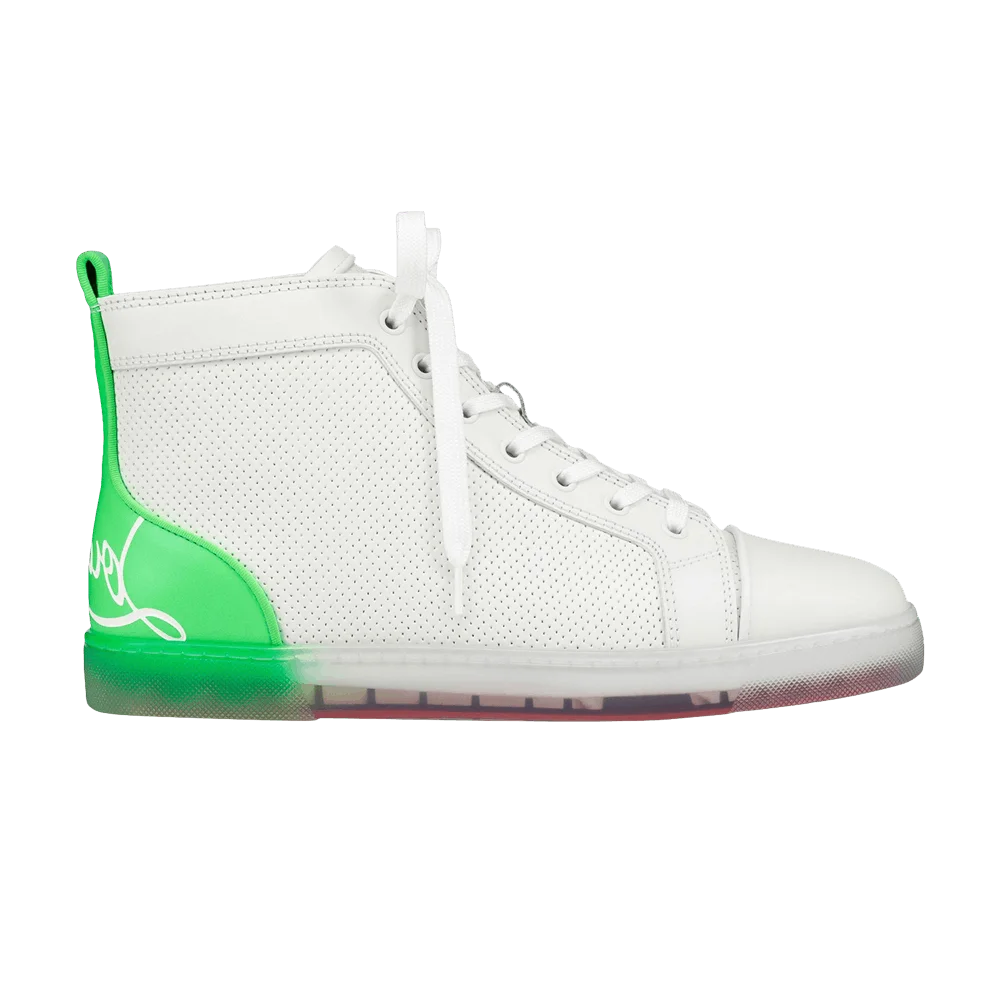 Krossovki-Christian-Louboutin-Fun-Louis-Flat-White-Fluo-Green