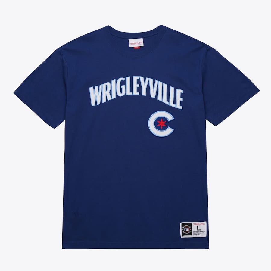 Футболка Mitchell & Ness Navy Chicago Cubs City Connect Premium T-Shirt