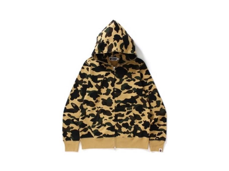 Худи BAPE 1st Camo Full Zip Hoodie Yellow