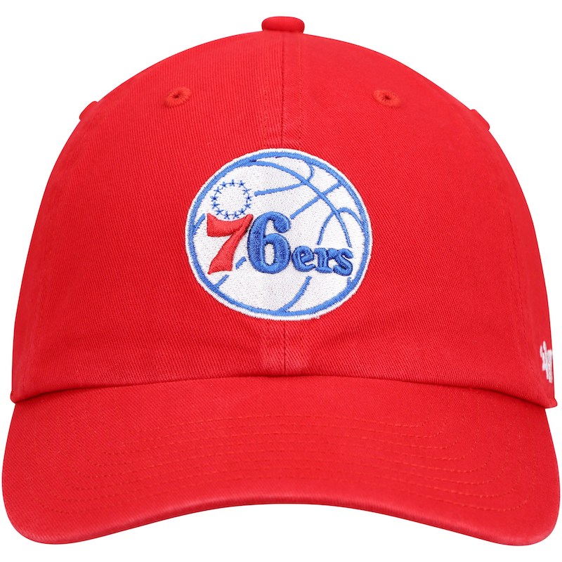 Mens-47-Red-Philadelphia-76ers-Team-Clean-Up-Adjustable-Hat-2